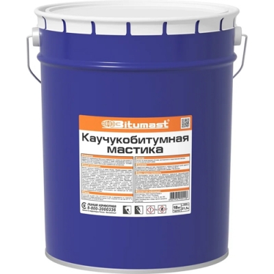 Мастика каучукобитумная BITUMAST 21,5л 18кг/металл