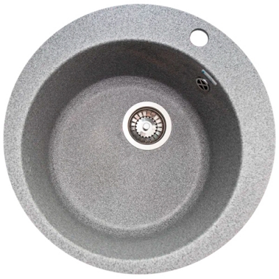 Мойка GranAlliance G-11 (d-490 мм) графит с сифоном