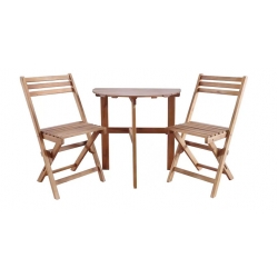 Набор мебели Родос Garden storyt из акации цвет дерева акация (стол складной+стул 2шт) TP2081.0.2