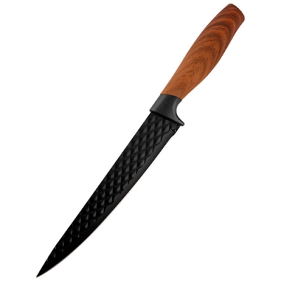 Нож с рукояткой софт-тач TRONTO разделочный, фактурное лезвие, 20 см арт.110643