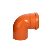 Отвод канализационный наружн.110 87 град. (рыжий) RU-TB ПП Отвод канализационный наружн.110 87 град. (рыжий) RU-TB ПП