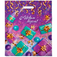 Пакет с вырубной ручкой 40х47+6см (45) (Дари праздник) НГ Интерпак ВУР62892