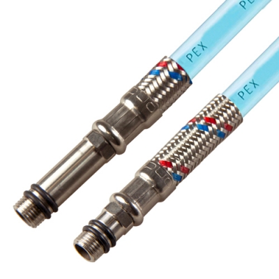 Подводка д/смес. PEX-сталь 1/2"xM10x60 см ONDO (пара) PEXOWFHS060