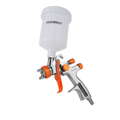 Профессиональный пневмокраскораспылитель PATRIOT LVLP 1,2A, в/б, 0.6 л, сопло 1,2 мм, , 150 л/мин, б