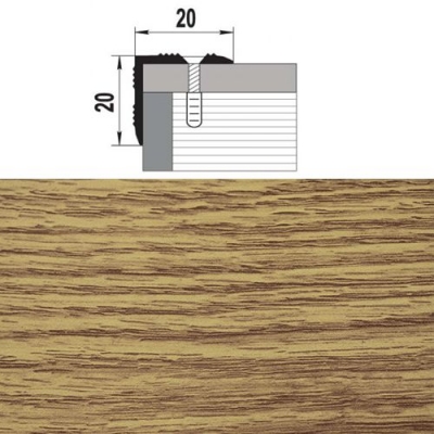 Профиль угловой ПУ 05. 1800.084 дуб универсальный Профиль угловой ПУ 05. 1800.084 дуб универсальный