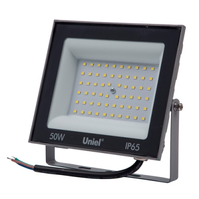Прожектор светодиодный. Дневной свет (6500K). Корпус серый. TM UnielULF-F23-50W/6500K IP65 160-240V