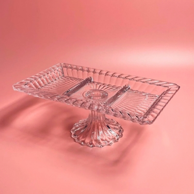 Прямоугольная менажница 32х18,5х12см на ножке в под.уп.(х6)Стекло арт.588-699 Прямоугольная менажница 32х18,5х12см на ножке в под.уп.(х6)Стекло арт.588-699