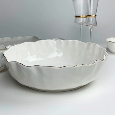 Салатник 30см ВАНЕССА ЗОЛОТО в под.уп.(х8)Фарфор арт.305-282