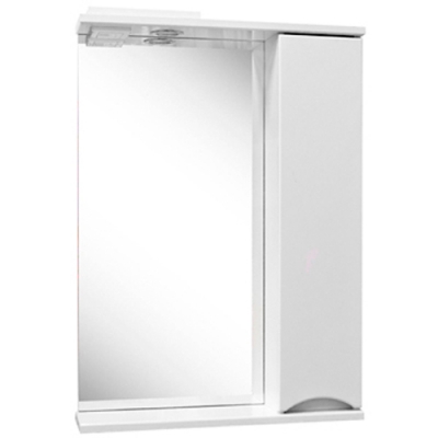 Шкаф зеркальный "Женева -55" со свет ,белый, правый г. Пенза