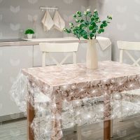 Скатерть ПВХ "Гибискус" коллекция Ажур размер 110х132 см арт.106448 Скатерть ПВХ "Гибискус" коллекция Ажур размер 110х132 см арт.106448