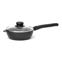 Сковорода "Уля" d.160х55мм, Съем.руч., Стекл. крыш. с пласт. руч., Антрацит арт.21401