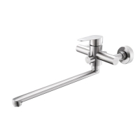 Смеситель для ванны с длин. изливом , нерж. сталь OLISAN STEEL, ST1221 (упак. 10шт)