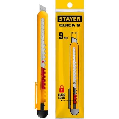 STAYER QUICK-9.9 мм, нож из АБС пластика (0901) 0901_z01