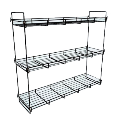 Стеллаж Юнитрейд для цветов и рассады на подоконник 770х220х690мм, цвет черный мат 9005