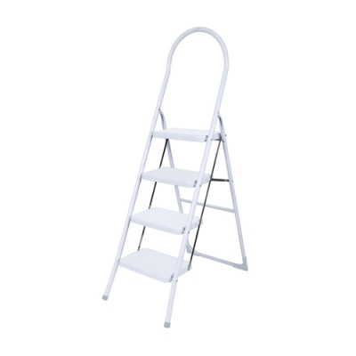 Стремянка с широкими ступенями (СМБ4/Б белый)