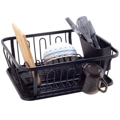 Сушилка для посуды 37,5*33*15 см из алюминия с поддоном (100400)