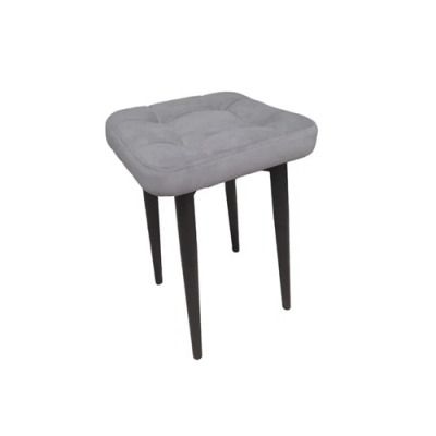 Табурет ТалМер Арчи цв. серый D015 (каркас черный), размер сиденья 330*330 мм, высота 490 мм