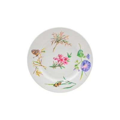 Тарелка мелкая диам. 200 мм Гладкий край Лесные травы 5 лепков (фарфор) , р.1824