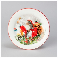 Тарелка закусочная agness с новым годом!" 20,3*2 см 358-2283