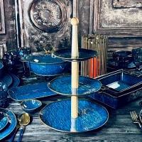 Трехъярусная этажерка AQUAMARINE в под.уп.(х12)Фарфор арт.133-295
