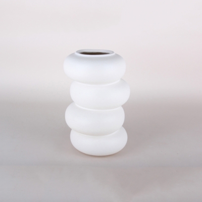 Ваза для цветов 8х13х23см, Белая 6660