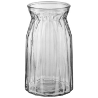 Ваза, Romantica, размер: 20*11 см, рельефное прозрачное стекло арт.110667