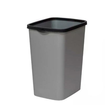 Ведро для мусора с фиксатором "Tandem" 33л (сер.металлик/черный) 843358 Виолет