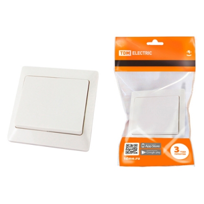 Выключатель 1 кл. 10А белый "Ильмень" TDM (SQ1823-0001)