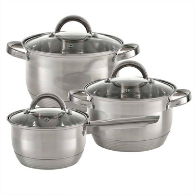 WEBBER BE-633/6 Набор посуды из нерж.стали 6 пр. с КОВШОМ 2,1л, 3л, 4л стеклян. крышки (4) WEBBER BE-633/6 Набор посуды из нерж.стали 6 пр. с КОВШОМ 2,1л, 3л, 4л стеклян. крышки (4)