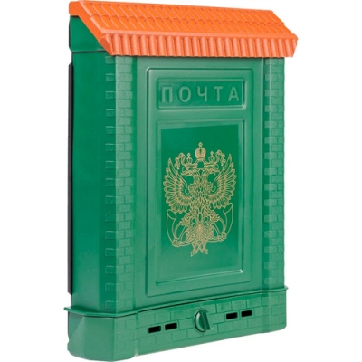 Ящик почтовый ПРЕМИУМ с пласт.защелкой зеленый с орлом (г.Ковров) арт.6002 Ящик почтовый ПРЕМИУМ с пласт.защелкой зеленый с орлом (г.Ковров) арт.6002