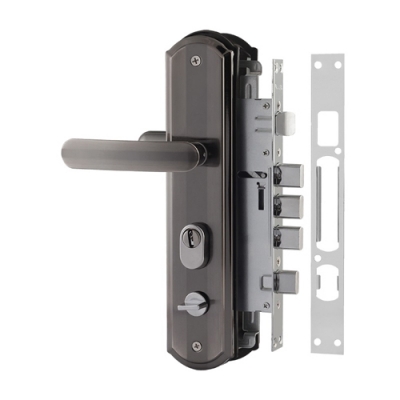 Замок врез. 300-68мм (Автомат) Правый мат.никель-черн.никель арт.18729 Нора-М