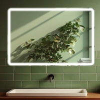 Зеркало Балатон 80х80 С LED подсветкой, диммер, ПВХ корпус