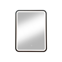 Зеркало Континент Enjoy Black Led 600х800 с холодной подсветкой, с сенсором