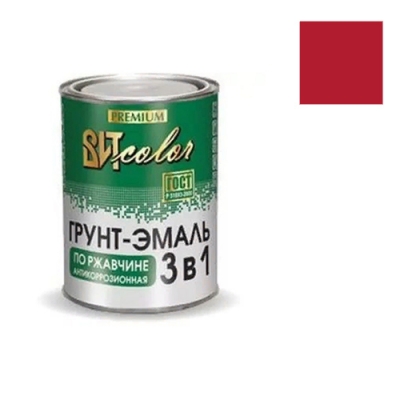 Грунт-эмаль по ржавчине 3 в 1 ВИТ color (красная 0,8 кг ЦАРИЦЫНСКИЕ КРАСКИ)