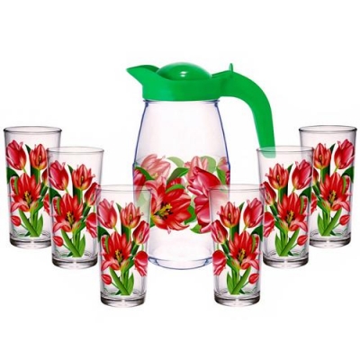 Набор для воды 7пр. арт.1607/6- Д (Тюльпаны)