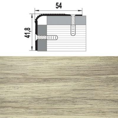 Профиль угловой ПУ 02.900.089 клен беленый Профиль угловой ПУ 02.900.089 клен беленый
