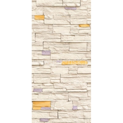 Панель ПВХ Камень белый (2,7м х 0.25м) х 10 шт Пензапласт