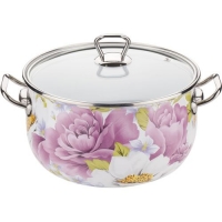 Пион Кастрюля глубокая 4,0 л. стекл./кр.х4 арт.2545 (INTEROS)