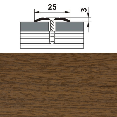 Профиль стыкоперекрывающий ПС 01.1350.088 орех