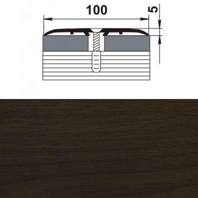 Профиль стыкоперекрывающий ПС 05.900.095 дуб венге