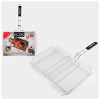 Решетка для барбекю ECOS RD-103М (глубокая, регулир. глубина, р-р 40х27х5 см, общая длина 62 см) арт