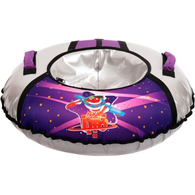 Тюбинг принт. игрушка ТБ1КР-85/П2 баклажановый/серебро (рис. с пришельцами)