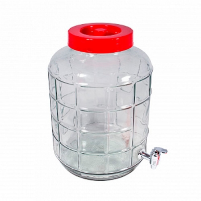 Банка стеклянная с гидрозатвором и краником (82-032-ГВ163) 7 л г.Москва