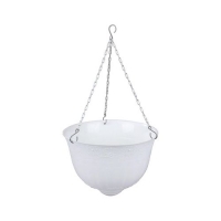 Кашпо Венеция 10л подвес. (диам 330мм) бел. М3168