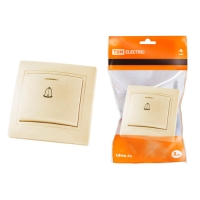 Кнопка звонковая с подсветкой 6А сл. кость "Таймыр" TDM (SQ1814-0110)