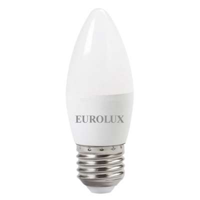 Лампа светодиодная LL-E-C37-6W-230-4K-E27 (свеча, 6Вт, нейтр., Е27) Eurolux 76/2/10