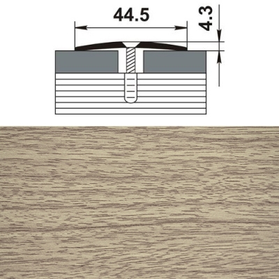 Профиль стыкоперекрывающий ПС 04. 900.087 дуб беленый