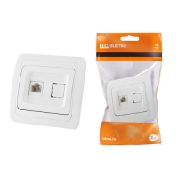 Розетка компьютерная RJ-45 белая "Валдай" TDM (SQ1804-0013)