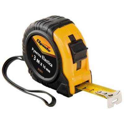 Рулетка Elastica, 3 м х 16мм, обрезин.корпус SPARTA 31311