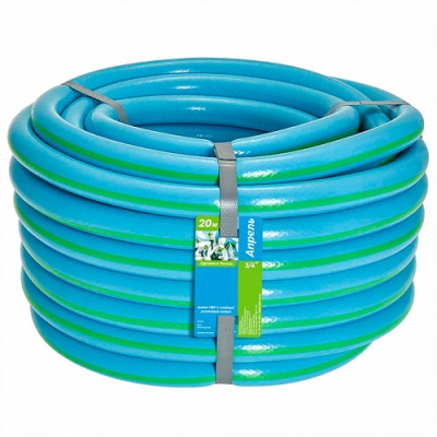 Шланг армированный 3-х слойный полив.ПВХ 3/4-20мм (20м.) АПРЕЛЬ Аксай